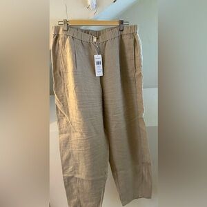 NWT - 🌟Wow 🌟Eileen Fisher Organic Linen Lantern Pant (Natural) Size L